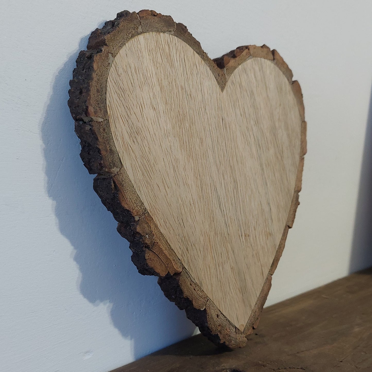 Pet Portrait Heart Log Slice