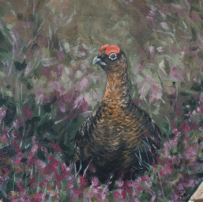Vintage Style Grouse Painting