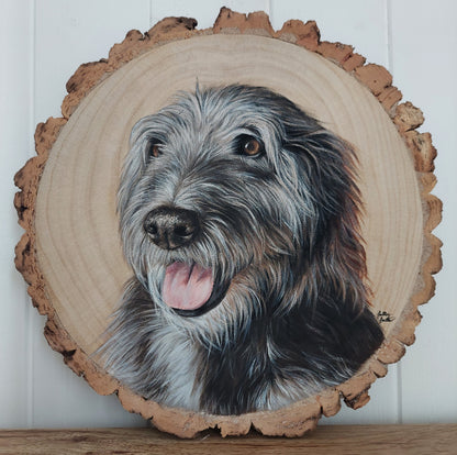 Medium Pet Portrait Log Slice