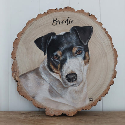 Medium Pet Portrait Log Slice