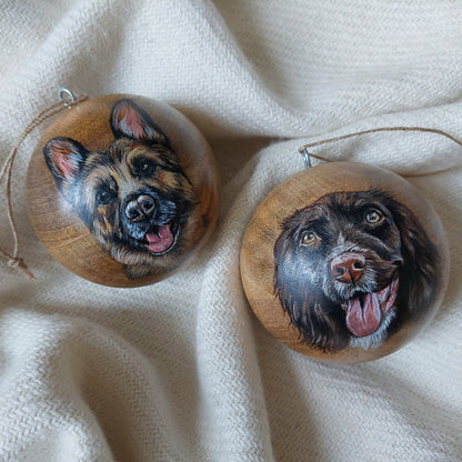 Pet Portrait Christmas Bauble