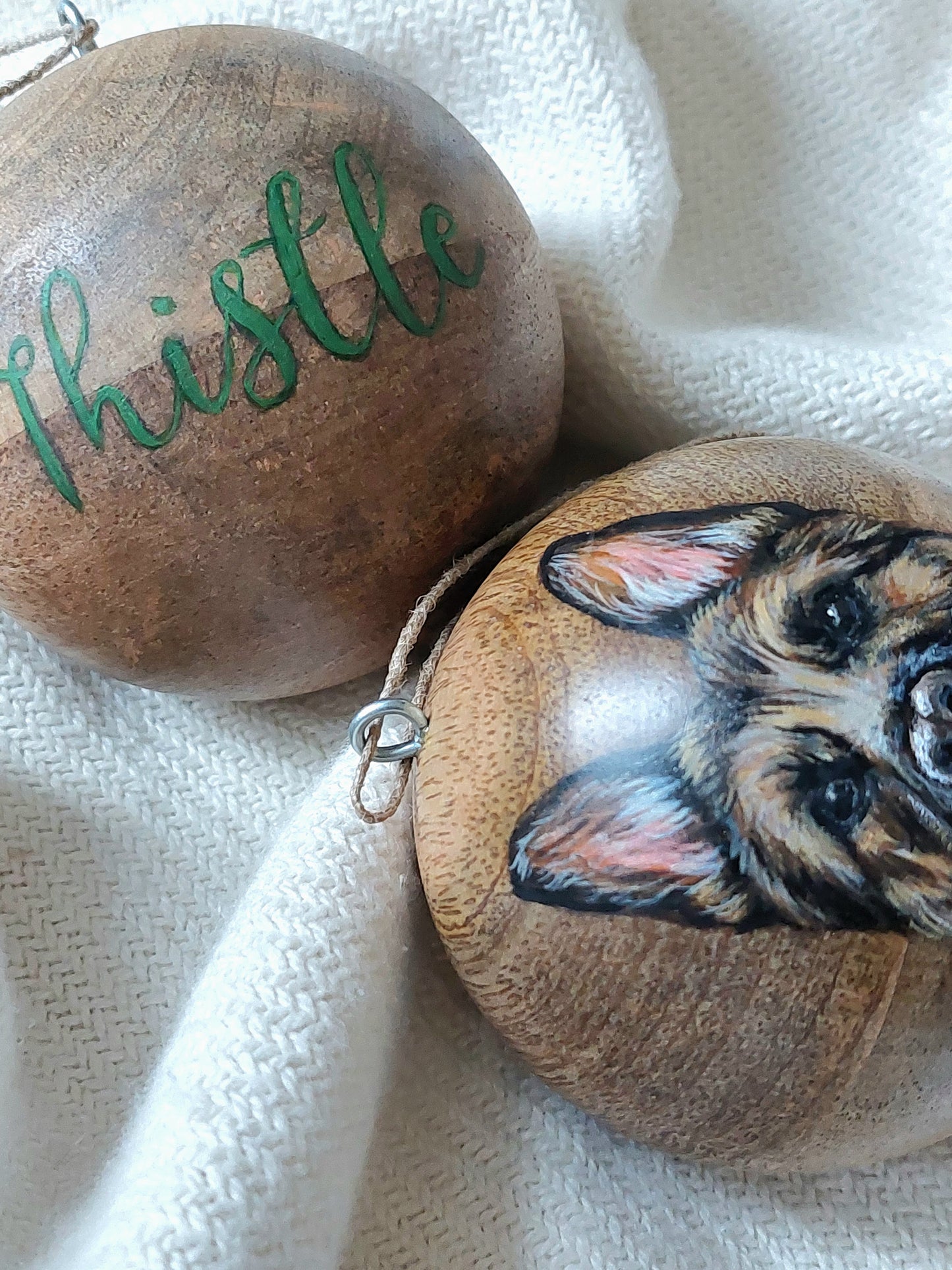 Custom Pet Portrait Christmas Bauble