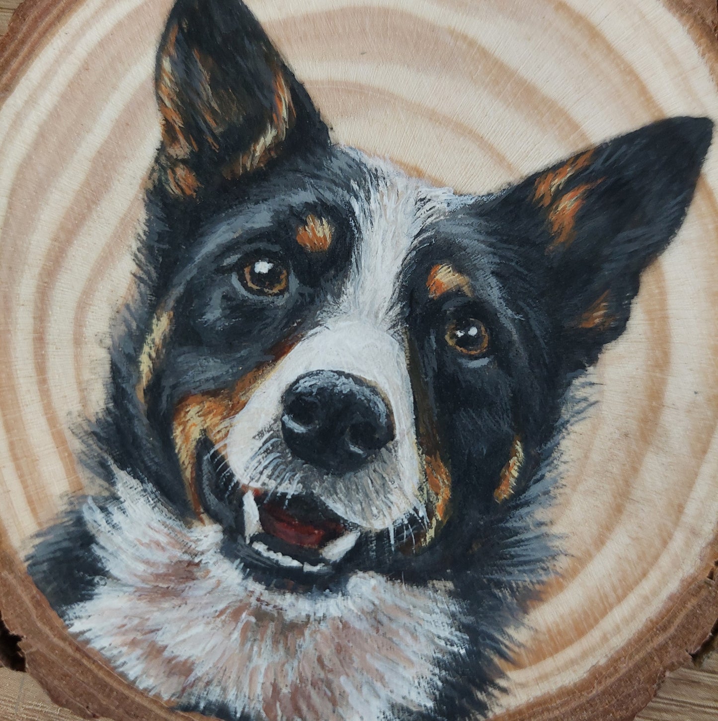 Custom Pet Portrait Log Slice (Extra Small)