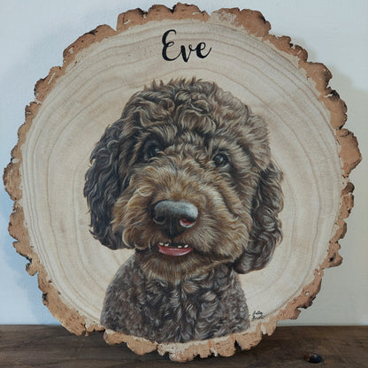Medium Pet Portrait Log Slice
