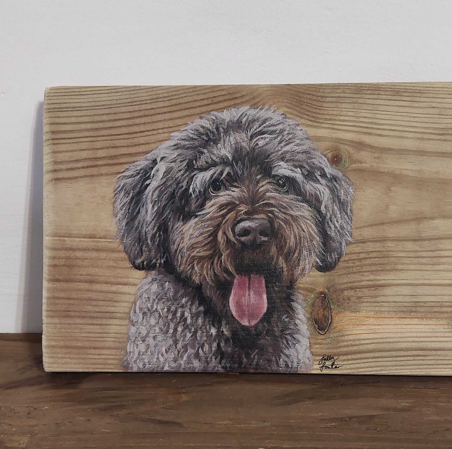 Pet Portrait Wooden Lead Holder