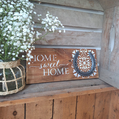 Home Sweet Home | Welcome Rustic Horseshoe Wall Plaque