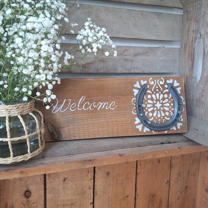Home Sweet Home | Welcome Rustic Horseshoe Wall Plaque