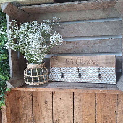 Rustic Wooden “Walkies” Dog Lead Holder