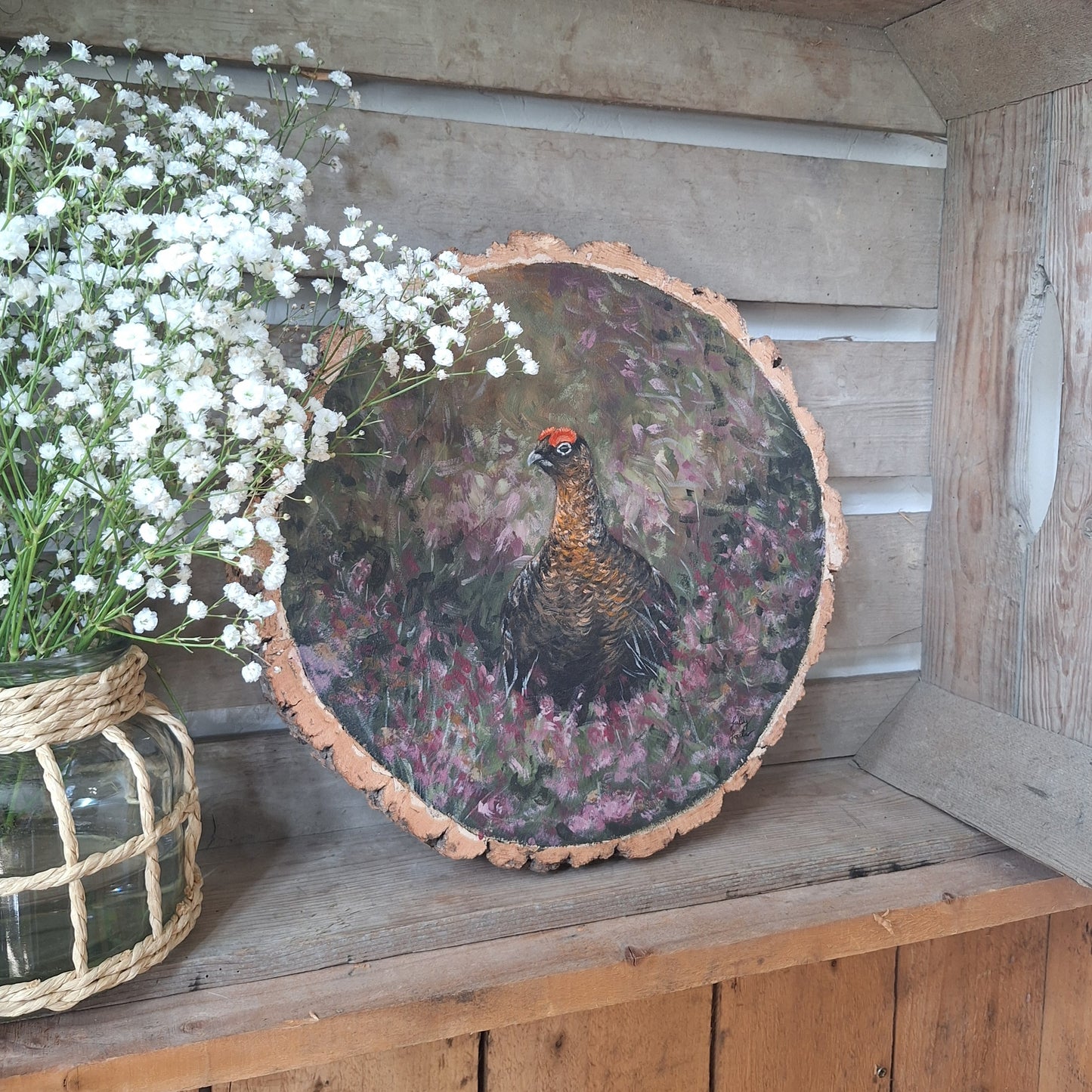 Vintage Style Grouse Painting