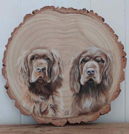 Medium Pet Portrait Log Slice