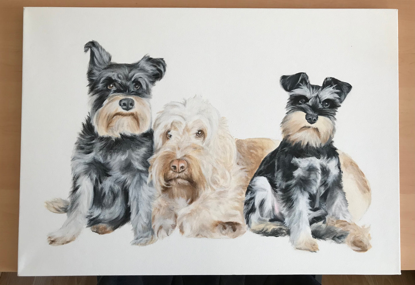 Custom Pet Portrait Large Canvas