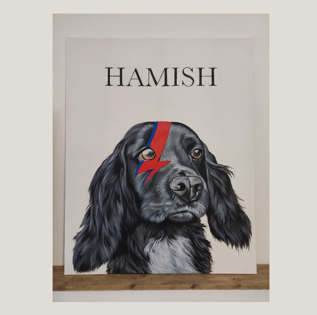 Custom Pet Portrait Large Canvas