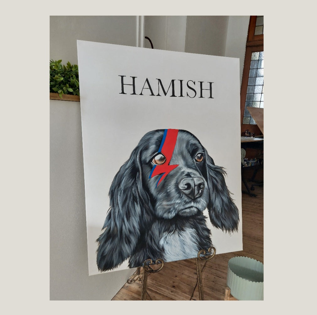 Custom Pet Portrait Large Canvas
