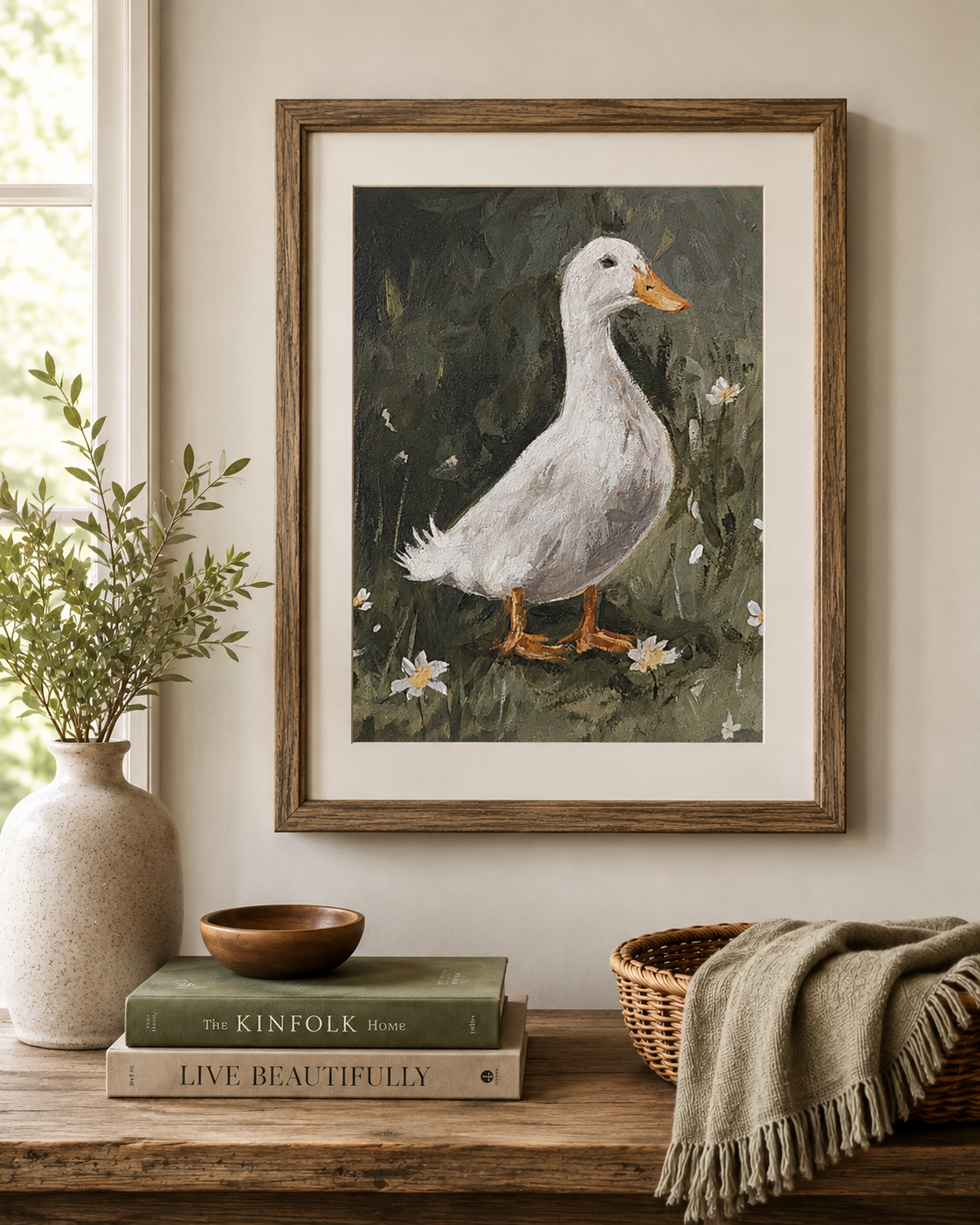 Duck Among Daisies - Print