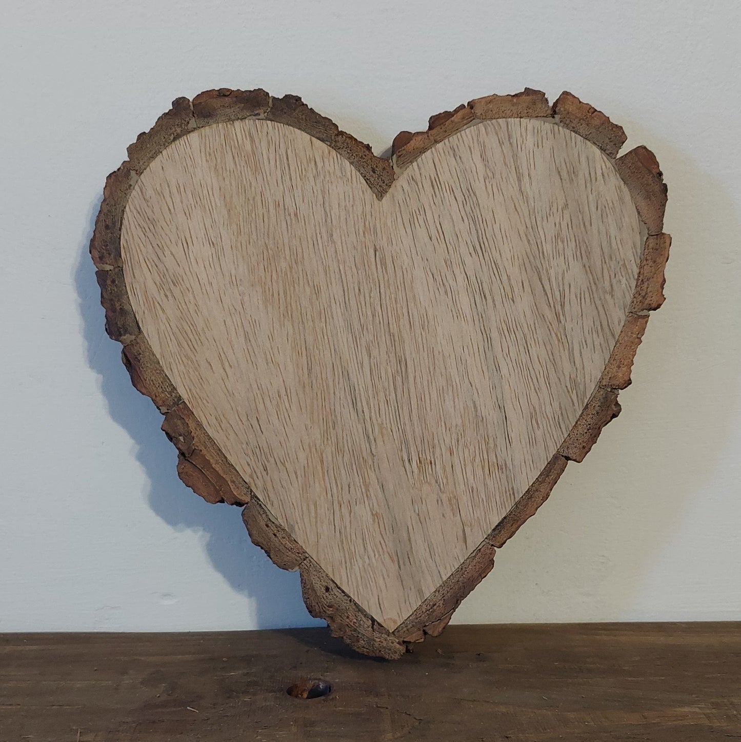Pet Portrait Heart Log Slice