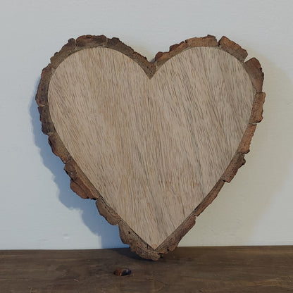 Pet Portrait Heart Log Slice